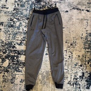 Under Armour Gray and Black Jogger Sweatpants